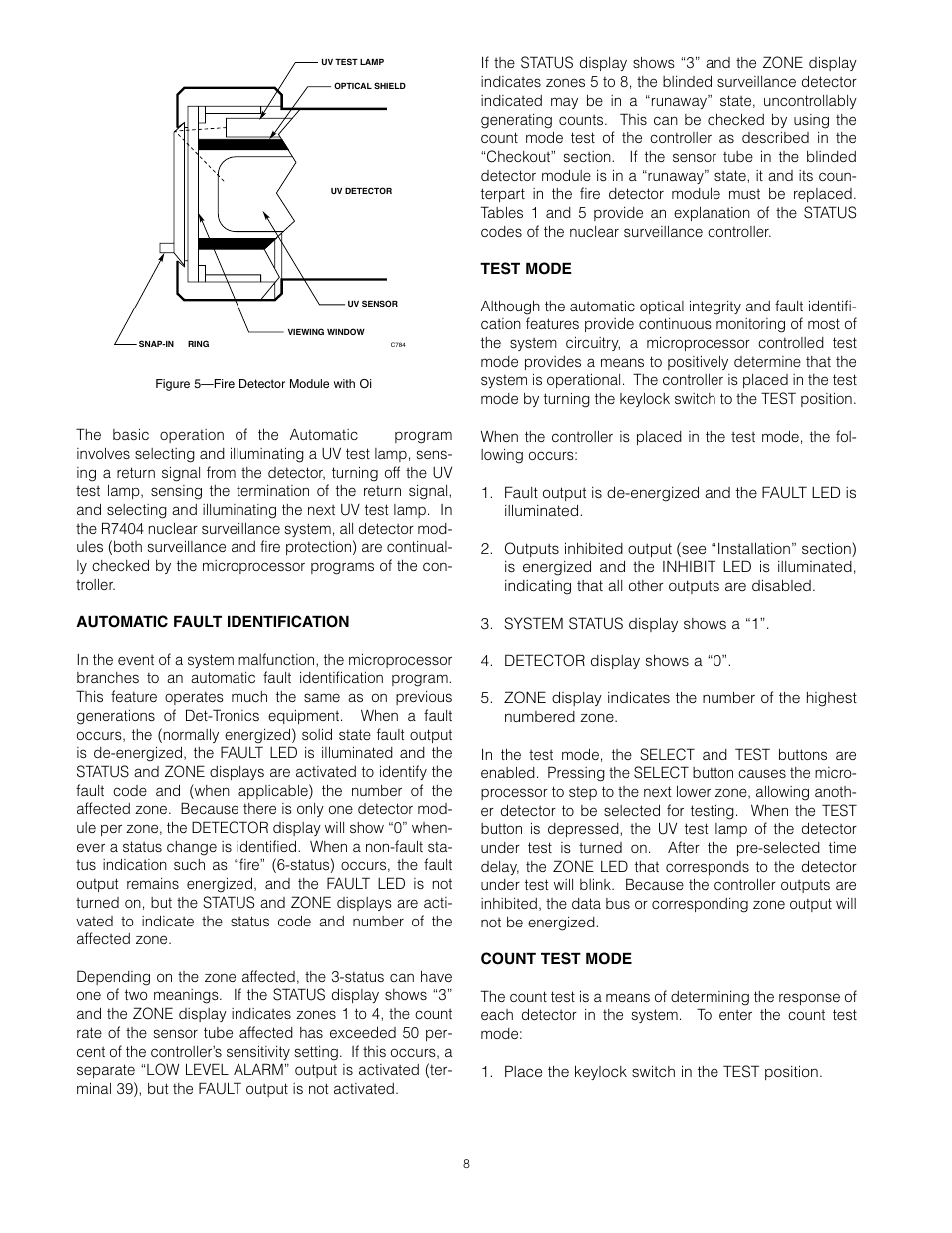 Det-Tronics C7051B, C UV Flame Detector User Manual | Page 10 / 27