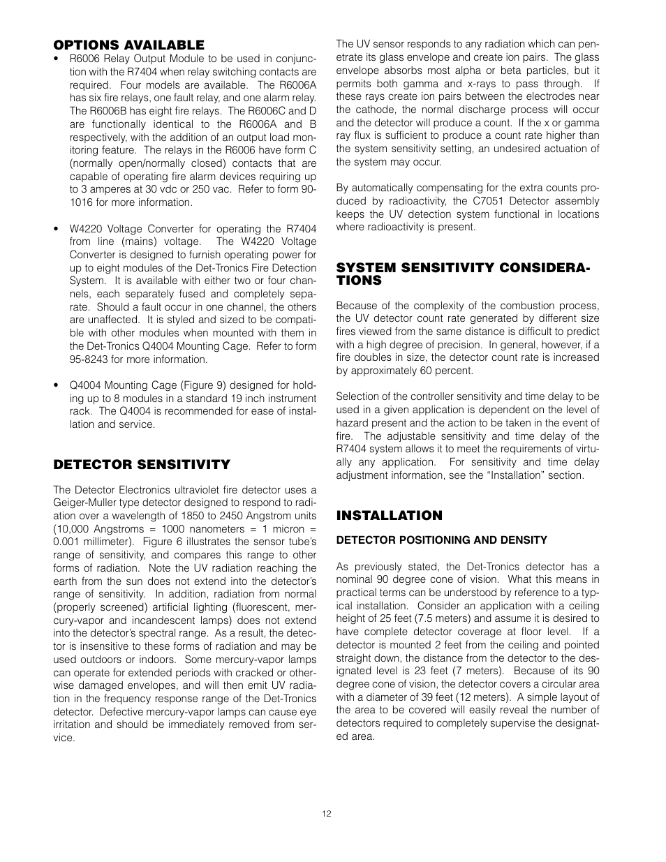 Det-Tronics C7051B, C UV Flame Detector User Manual | Page 14 / 27
