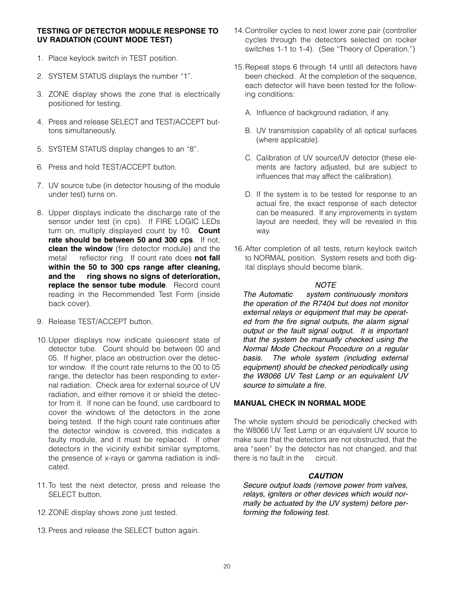 Det-Tronics C7051B, C UV Flame Detector User Manual | Page 22 / 27