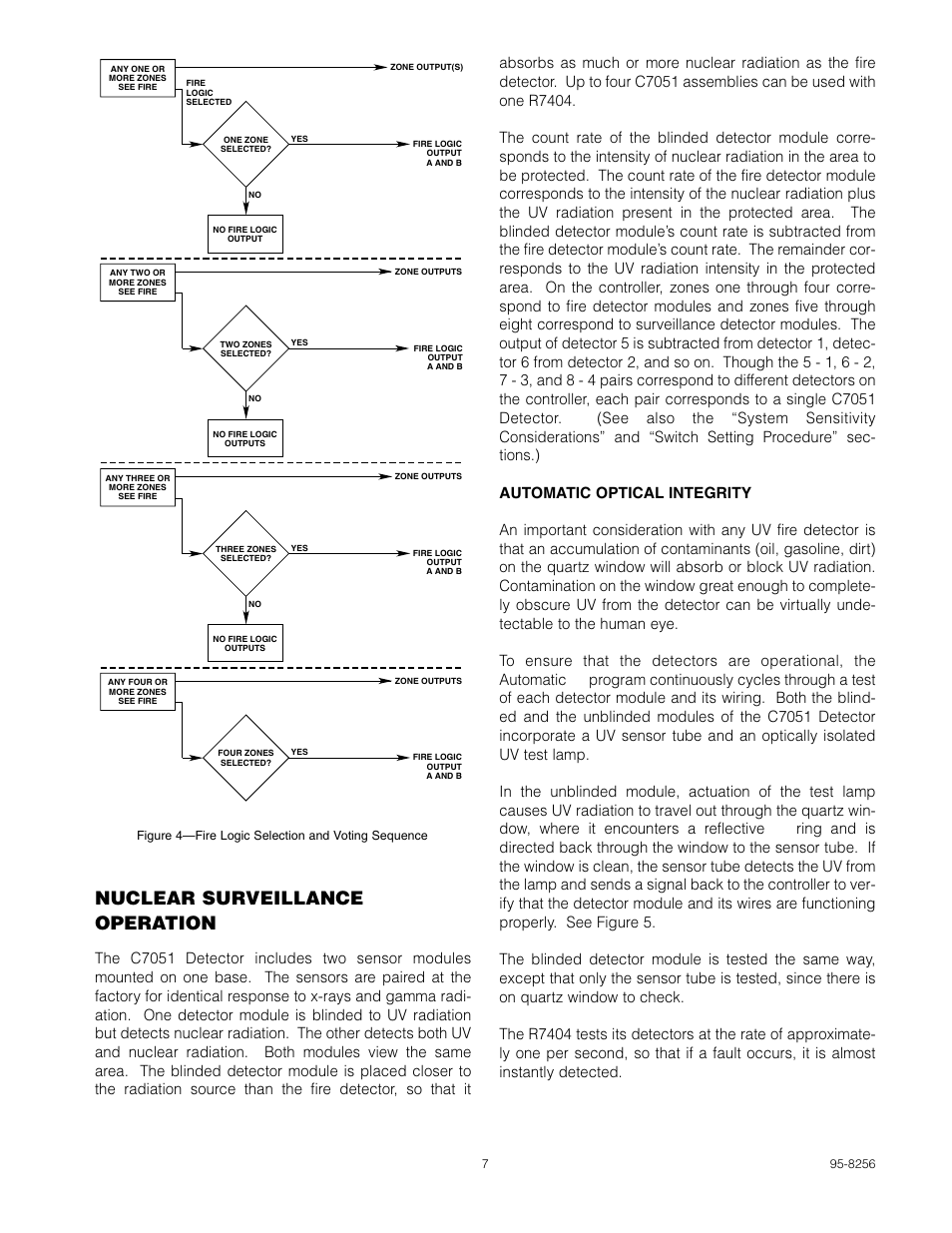 Nuclear surveillance operation | Det-Tronics C7051B, C UV Flame Detector User Manual | Page 9 / 27