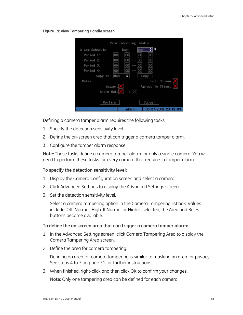 Det-Tronics 000499-140 DVR, 4 Camera, 250GB (GE Security) User Manual | Page 57 / 112