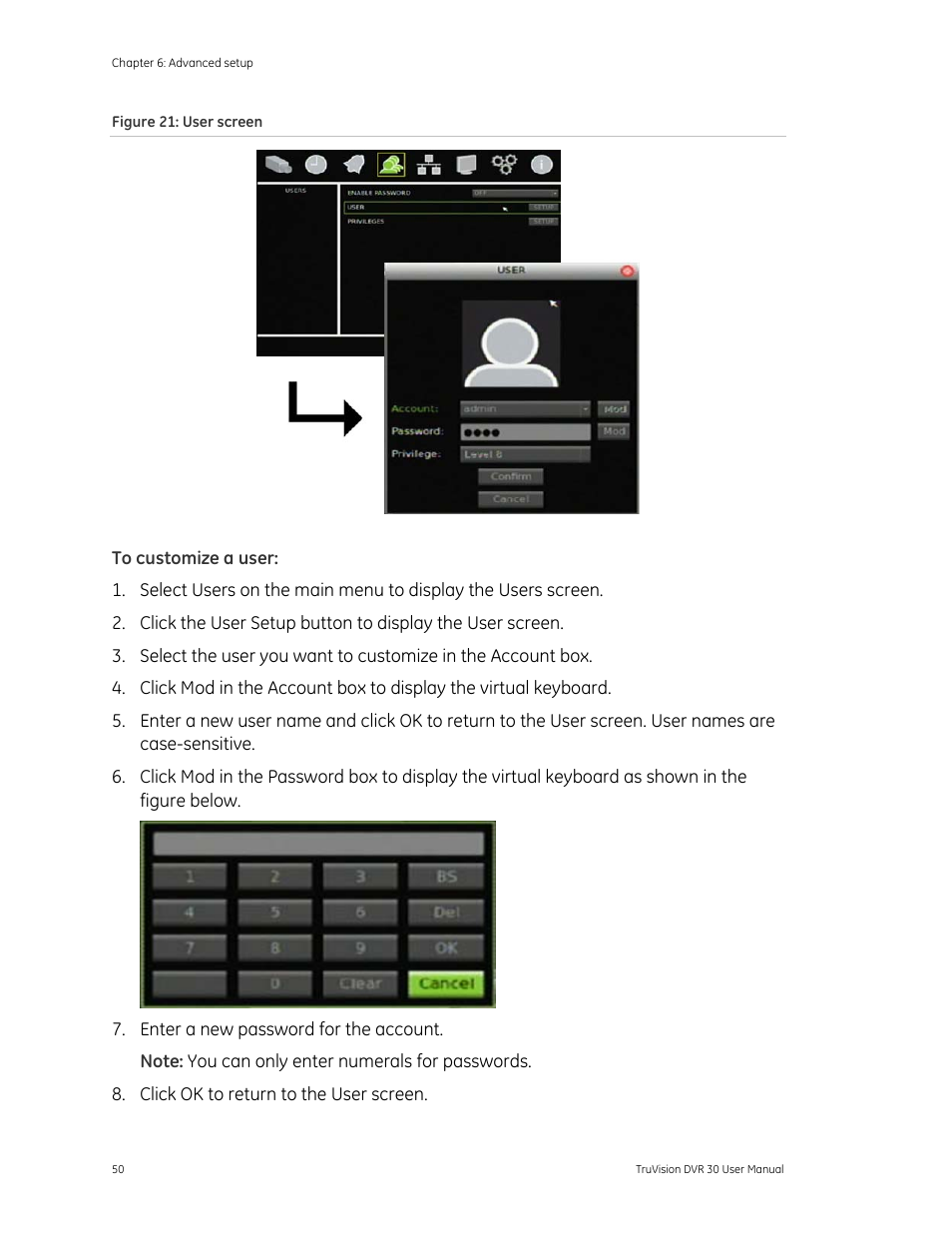 Det-Tronics 000499-142 DVR, 16 Camera, 500GB (GE Security) User Manual | Page 54 / 92