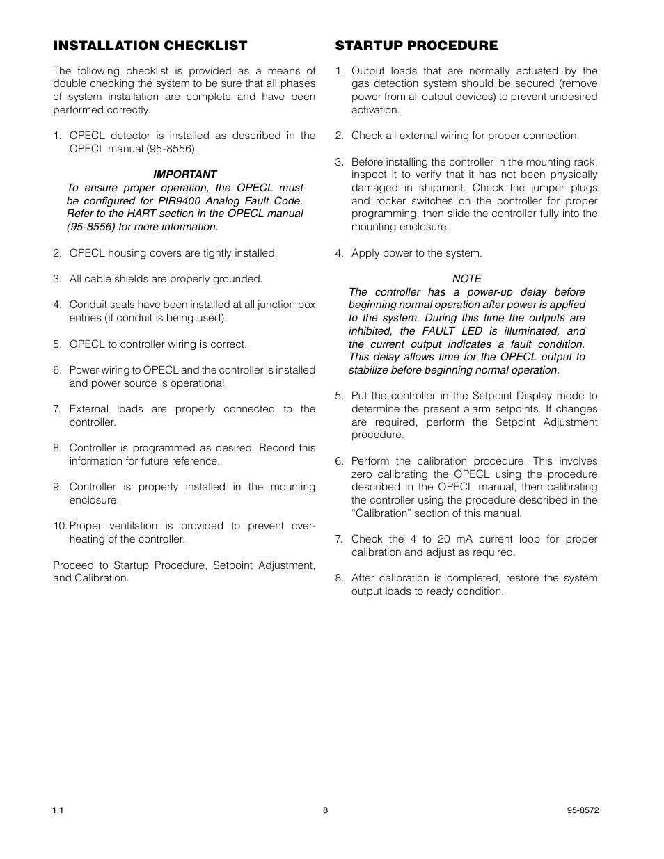 Det-Tronics R8471J Single Channel Gas Controller, OPECL User Manual | Page 10 / 21