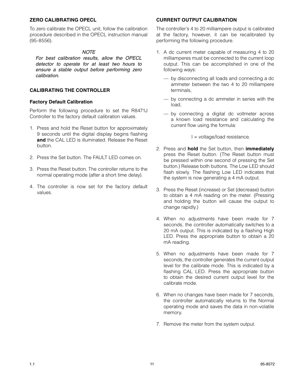 Det-Tronics R8471J Single Channel Gas Controller, OPECL User Manual | Page 13 / 21