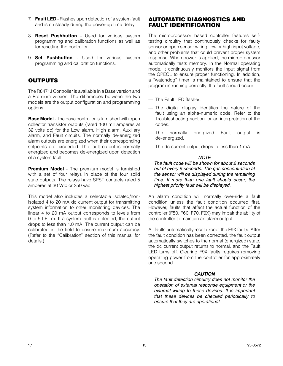 Det-Tronics R8471J Single Channel Gas Controller, OPECL User Manual | Page 15 / 21