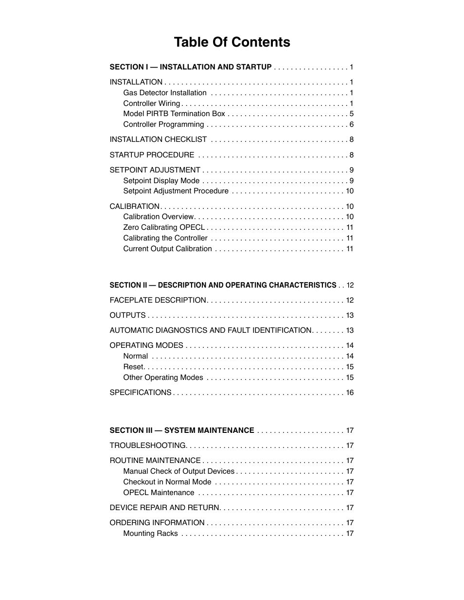 Det-Tronics R8471J Single Channel Gas Controller, OPECL User Manual | Page 2 / 21