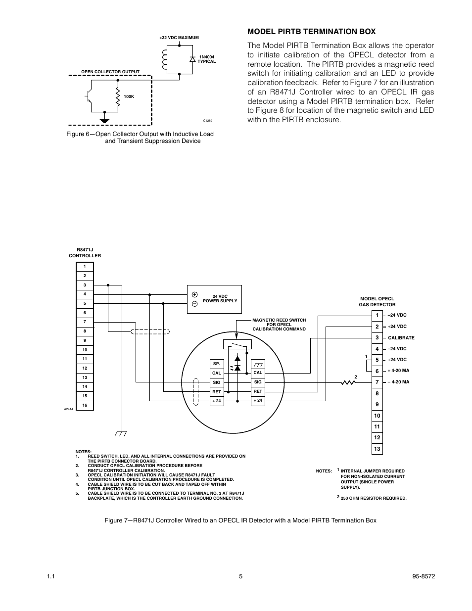 Det-Tronics R8471J Single Channel Gas Controller, OPECL User Manual | Page 7 / 21