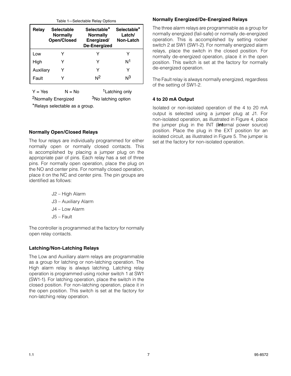 Det-Tronics R8471J Single Channel Gas Controller, OPECL User Manual | Page 9 / 21