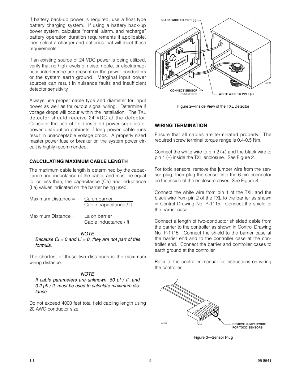 Det-Tronics TXL Series Gas Transmitter User Manual | Page 11 / 18