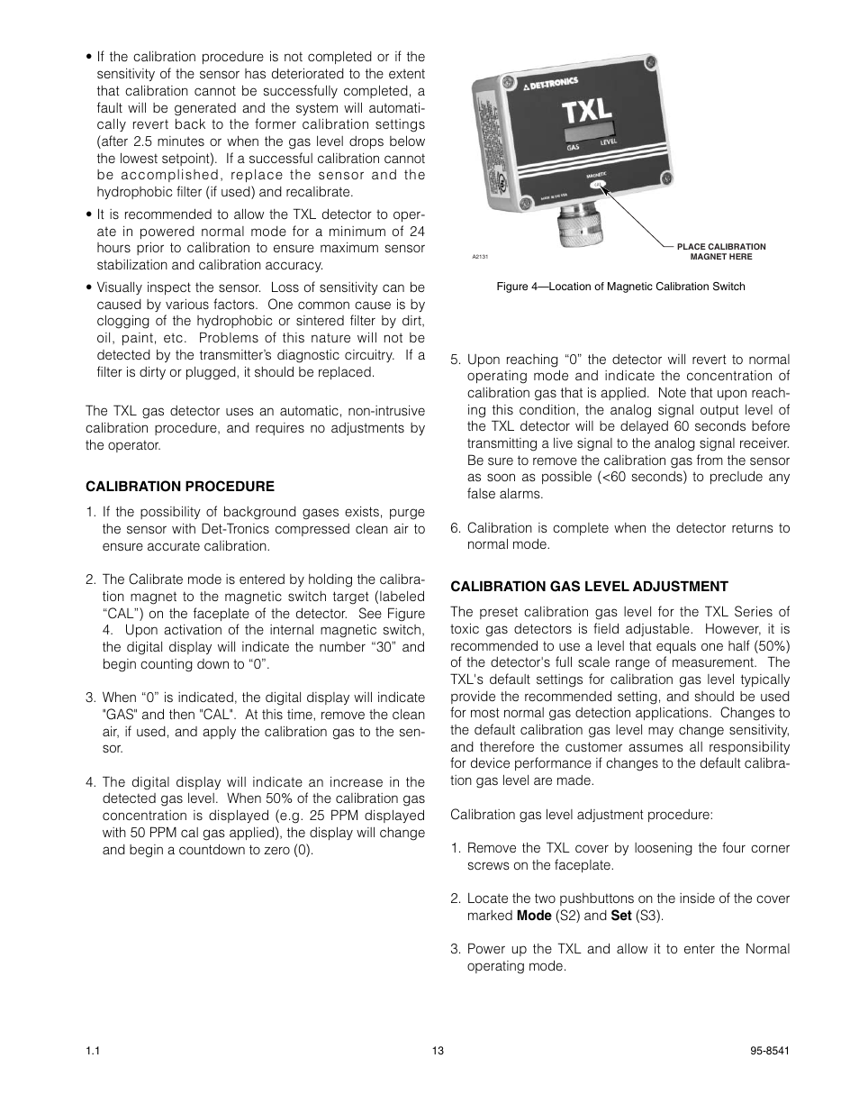 Det-Tronics TXL Series Gas Transmitter User Manual | Page 15 / 18