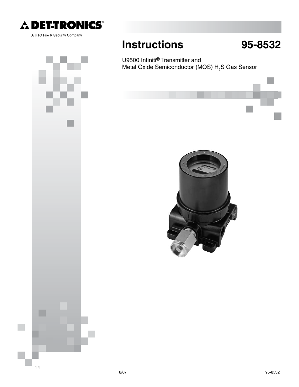 Det-Tronics MOS H2S Gas Sensor User Manual | 25 pages