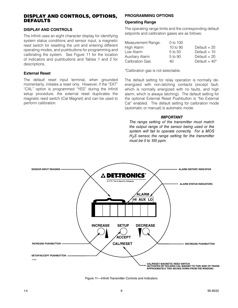 Det-Tronics MOS H2S Gas Sensor User Manual | Page 11 / 25