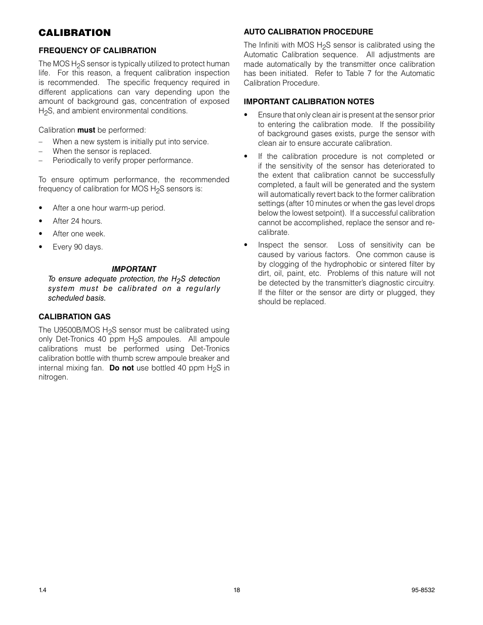 Det-Tronics MOS H2S Gas Sensor User Manual | Page 20 / 25