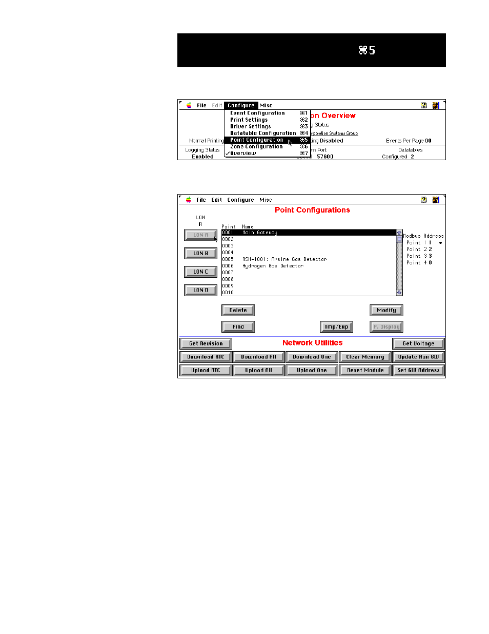 Point configuration ( 5 ), P oint c onfiguration p rocedure | Det-Tronics Mac - w/Supercard User Manual | Page 35 / 76