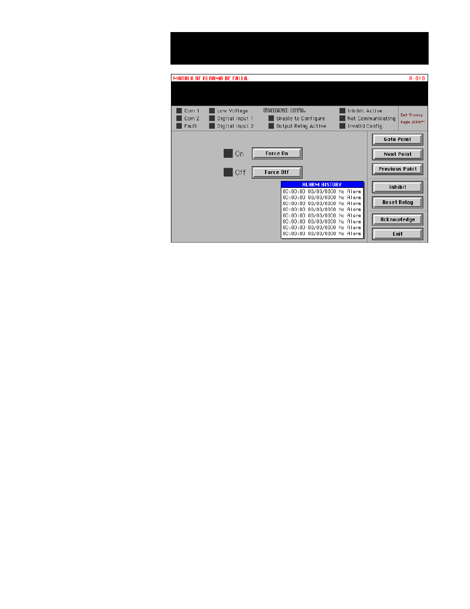 Relay module point display, General information indicators | Det-Tronics Mac - w/Supercard User Manual | Page 62 / 76