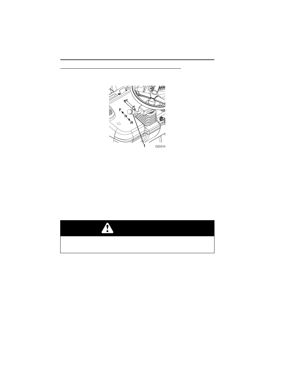 Transmission control lever, Transmission control lever -12, Warning | Deutz-Fahr Agrovector 40.9 User Manual | Page 46 / 160