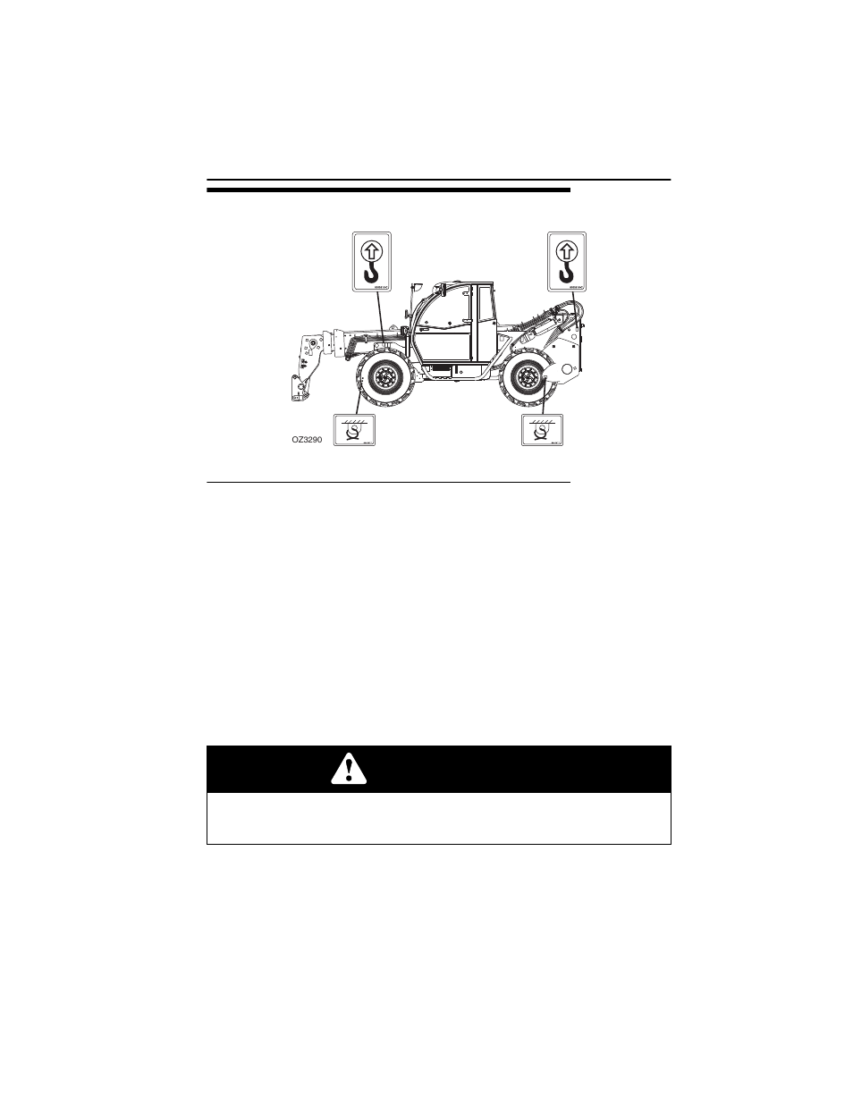 5 loading and securing for transport, Tiedown, Warning | Deutz-Fahr Agrovector 40.9 User Manual | Page 77 / 160