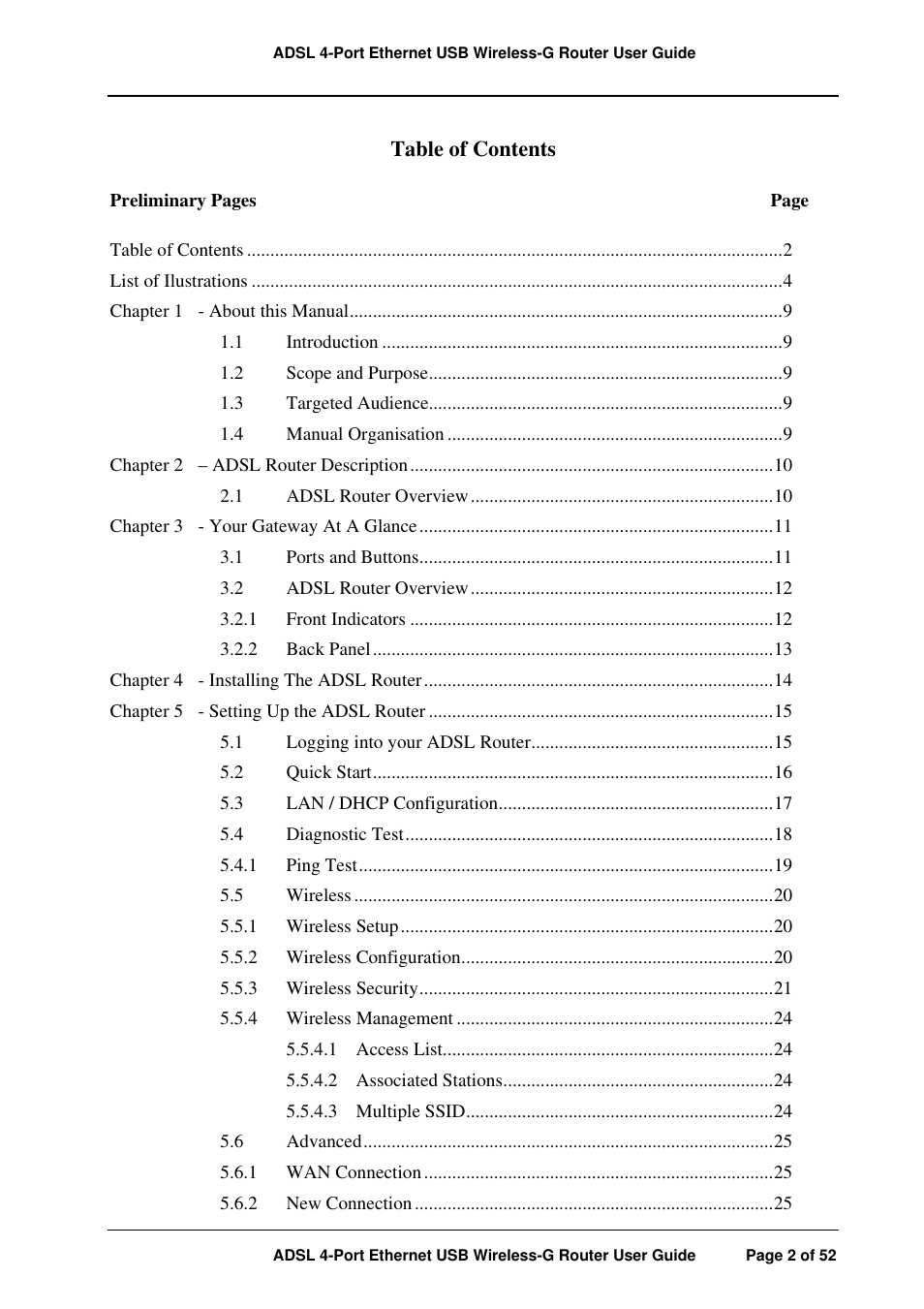 APC ADSL 4-Port User Manual | Page 2 / 52