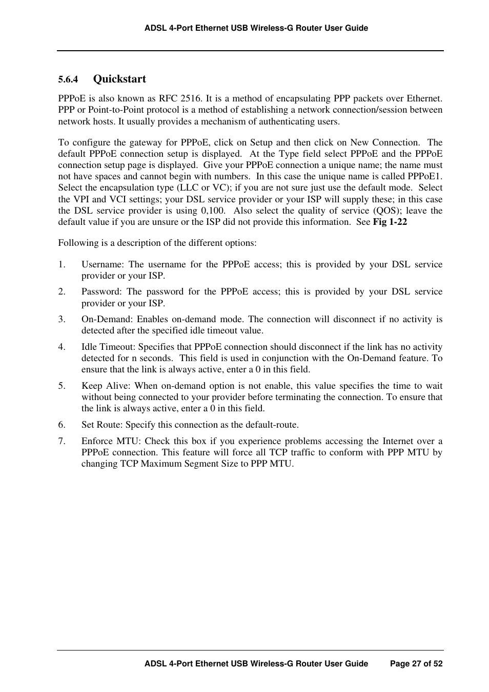 Quickstart | APC ADSL 4-Port User Manual | Page 27 / 52