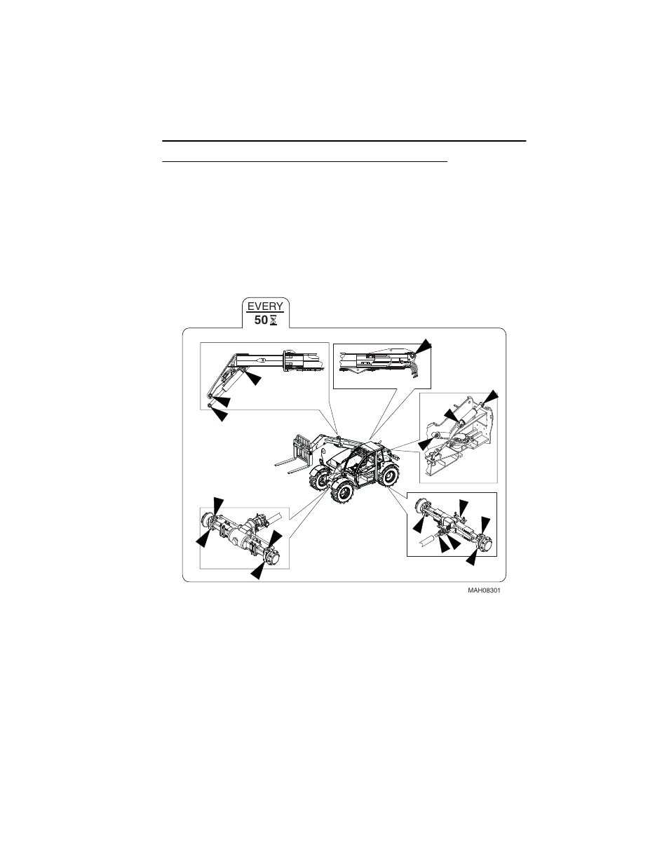 50 hour lubrication schedule, 50 hour lubrication schedule -7 | Deutz-Fahr Agrovector 30.7 User Manual | Page 111 / 138