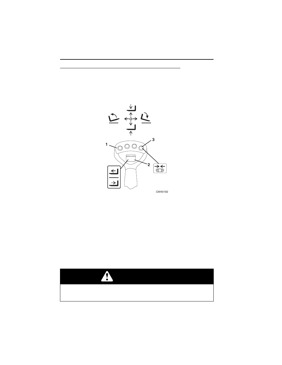 Joystick, Joystick -12, Warning | Deutz-Fahr Agrovector 30.7 User Manual | Page 46 / 138