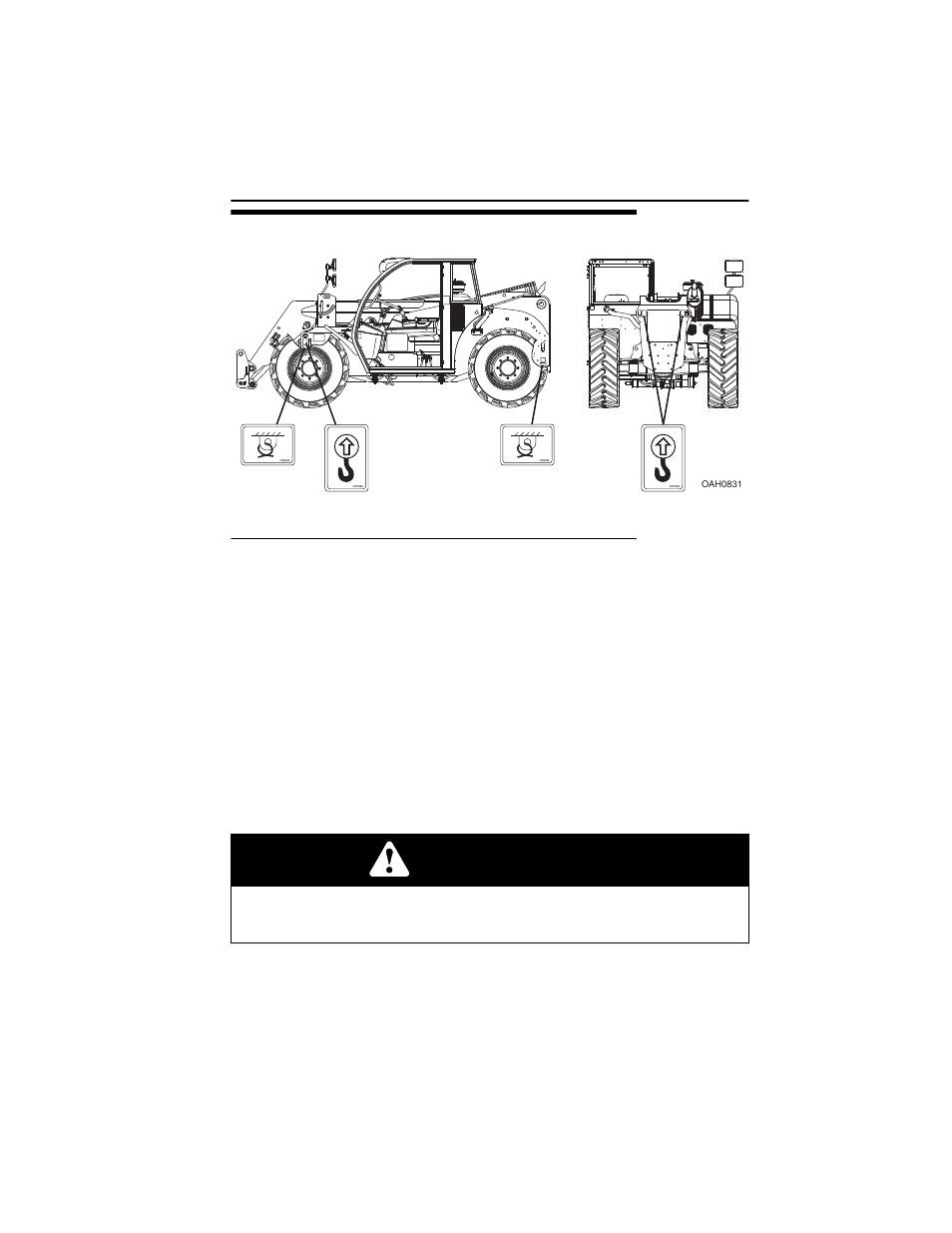 5 loading and securing for transport, Tiedown, 5 loading and securing for transport -11 | Tiedown -11, Warning, 5 loading and securing for transport tiedown | Deutz-Fahr Agrovector 30.7 User Manual | Page 71 / 138
