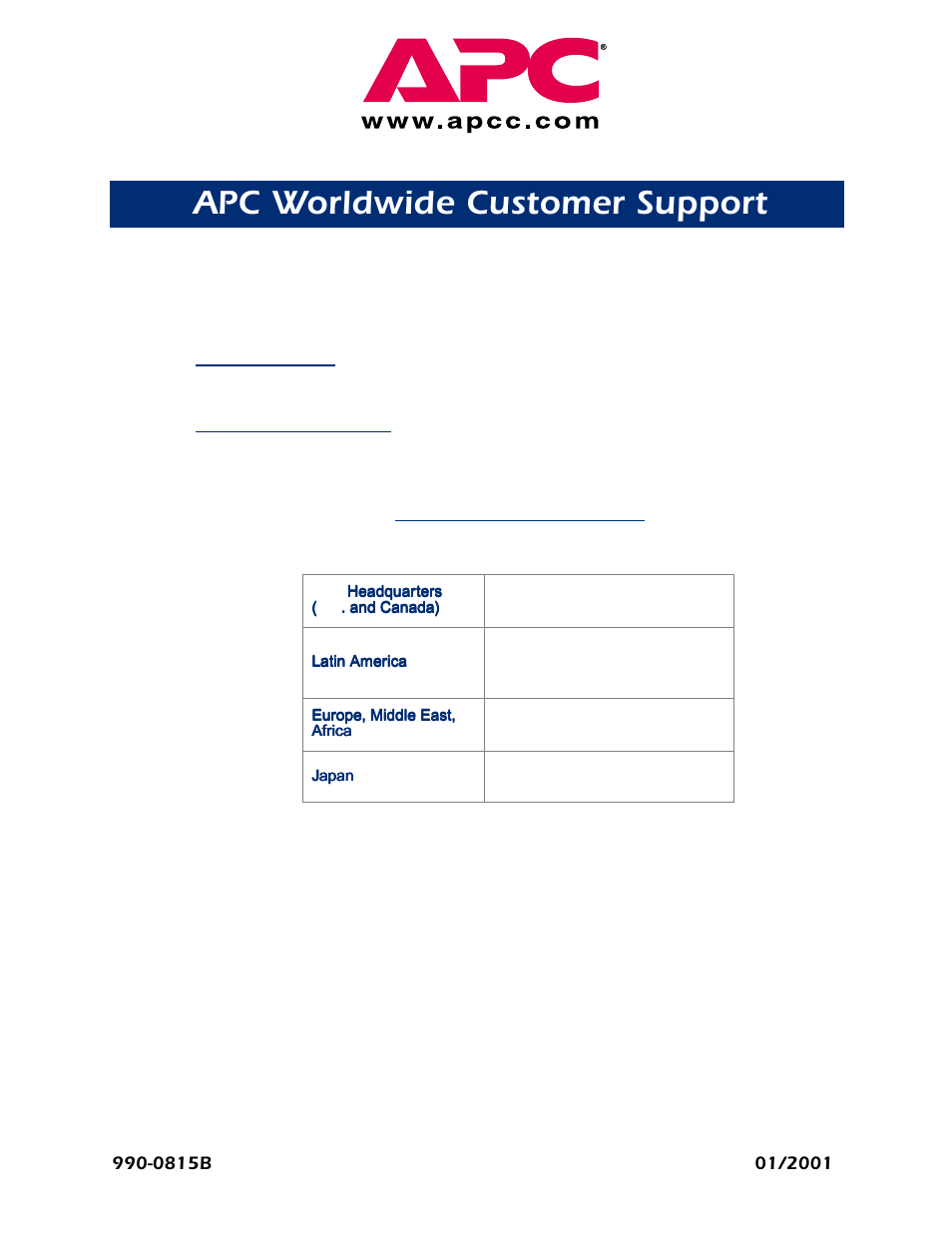 Apc worldwide customer support | APC AP9312TH User Manual | Page 32 / 32