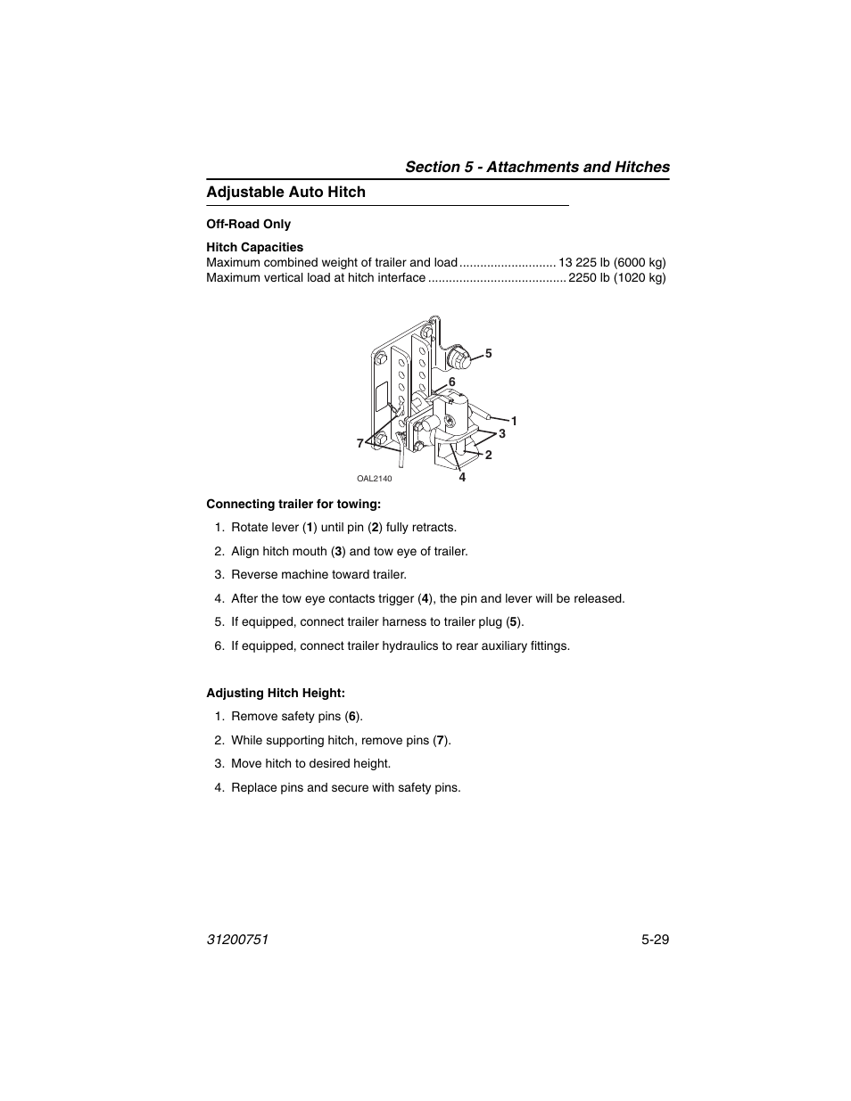 Adjustable auto hitch, Adjustable auto hitch -29 | Deutz-Fahr Agrovector 25.5 User Manual | Page 101 / 144