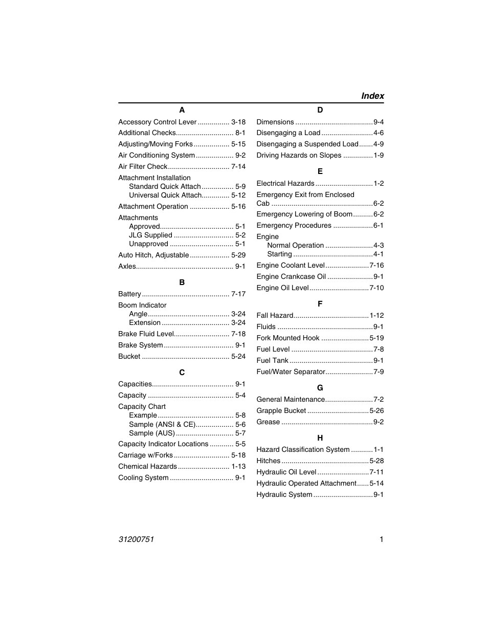 Index | Deutz-Fahr Agrovector 25.5 User Manual | Page 135 / 144