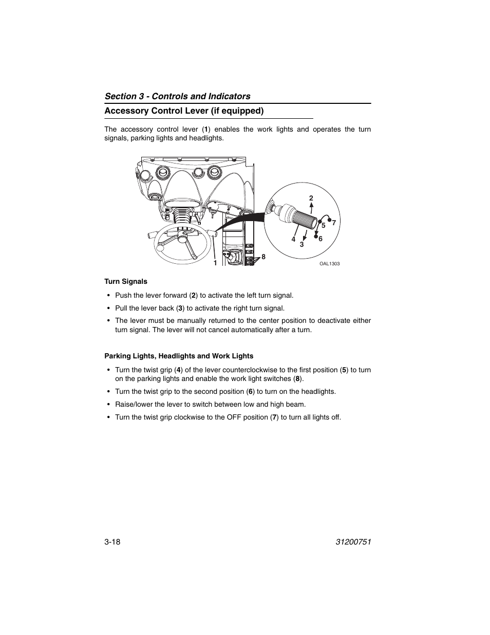 Accessory control lever (if equipped), Accessory control lever (if equipped) -18 | Deutz-Fahr Agrovector 25.5 User Manual | Page 54 / 144