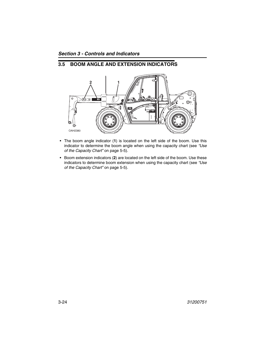 5 boom angle and extension indicators, 5 boom angle and extension indicators -24 | Deutz-Fahr Agrovector 25.5 User Manual | Page 60 / 144