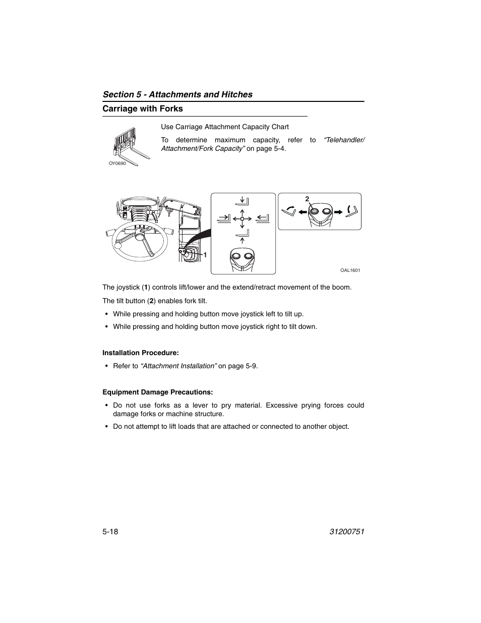 Carriage with forks, Carriage with forks -18 | Deutz-Fahr Agrovector 25.5 User Manual | Page 90 / 144