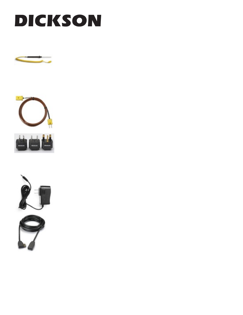 Kt8p0, Accessories kt8p0, Calibrations | Dickson KT8P0 User Manual | Page 9 / 9