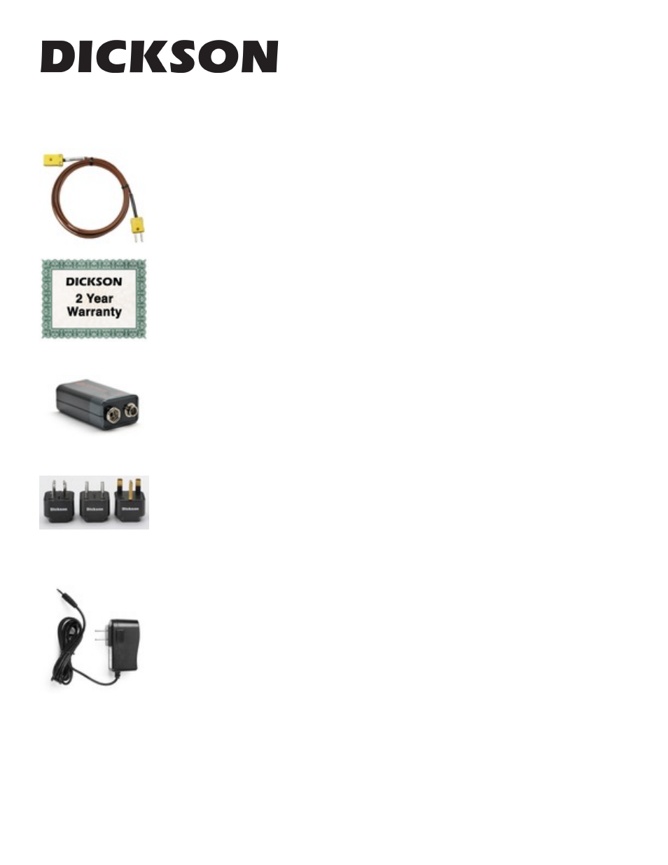 Kt622, Accessories kt622 | Dickson KT622 User Manual | Page 9 / 12