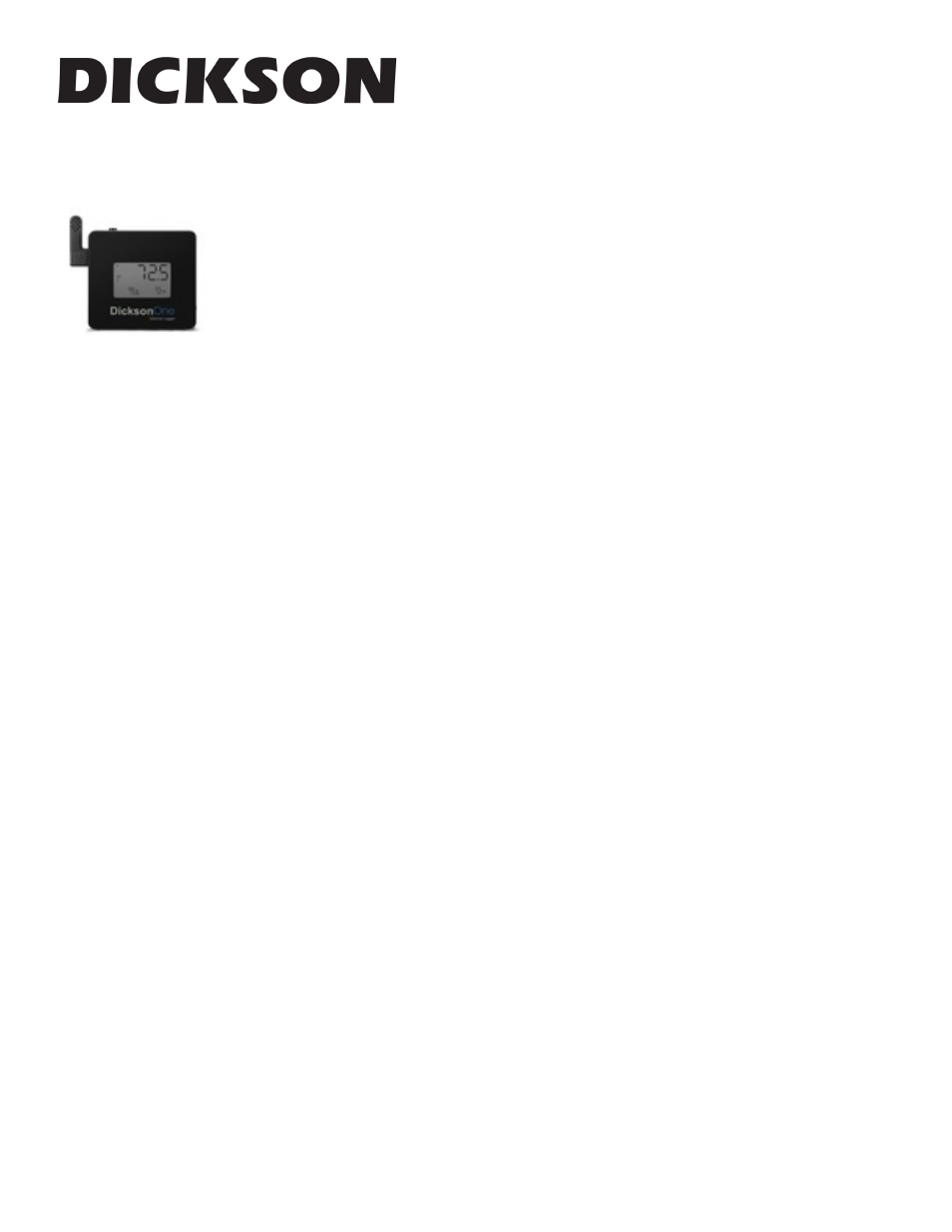 Dickson ENT20 User Manual | 6 pages