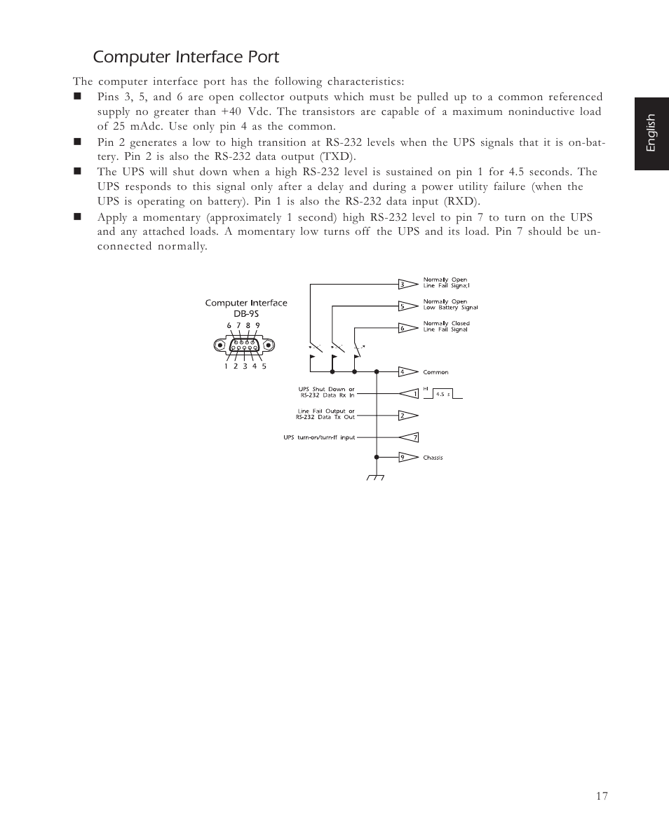 Computer interface port | APC 650 User Manual | Page 21 / 66