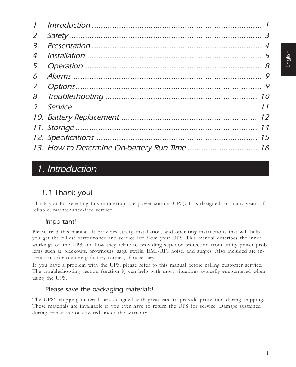 Introduction | APC 650 User Manual | Page 5 / 66