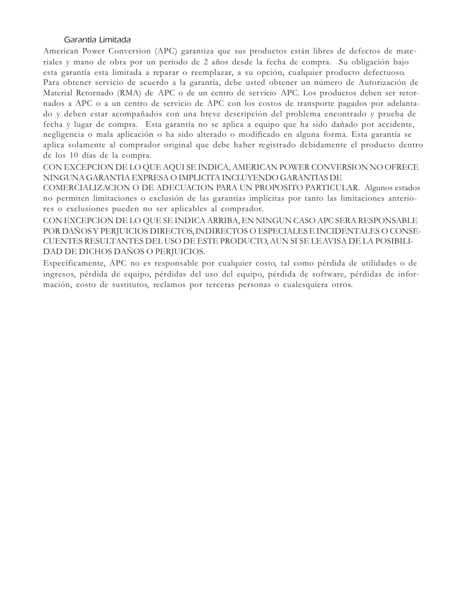 APC 650 User Manual | Page 64 / 66