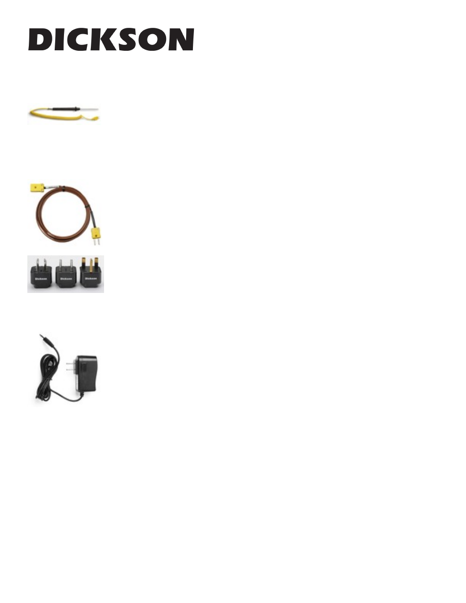 Kt8p3, Accessories kt8p3 | Dickson KT8P3 User Manual | Page 9 / 11