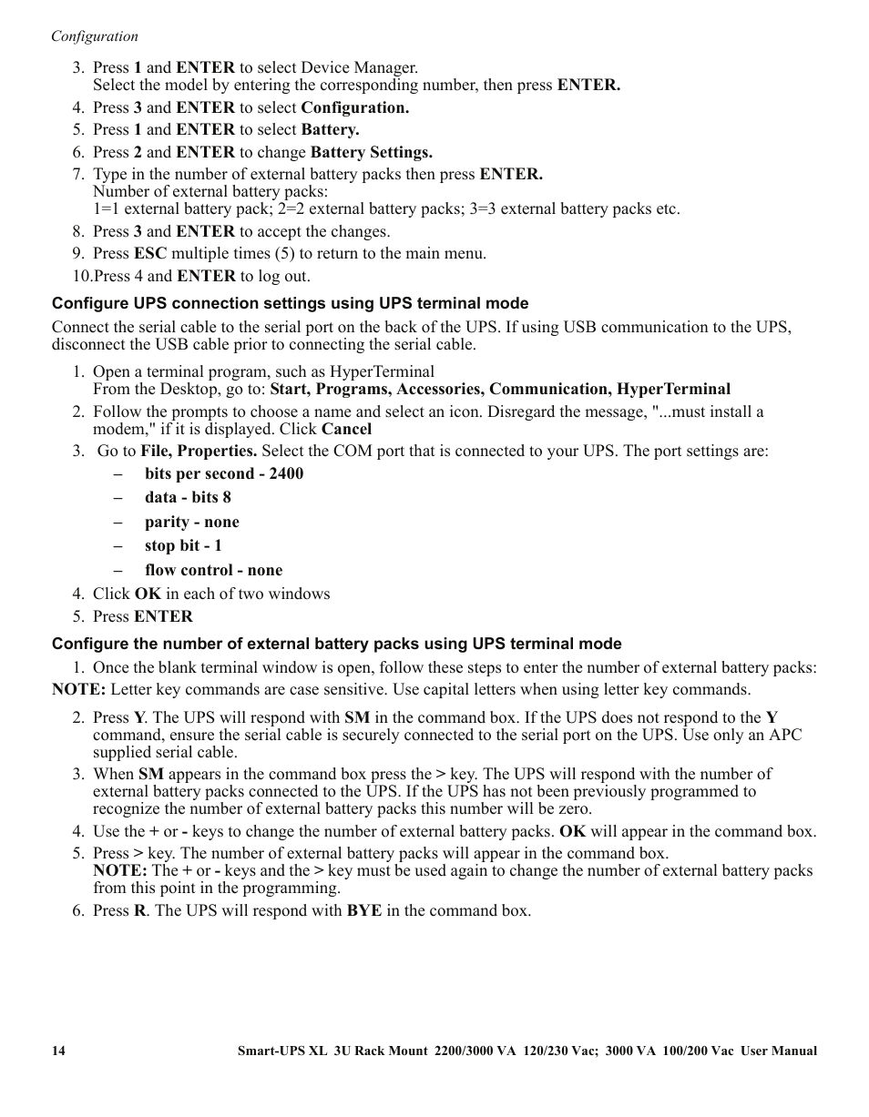 APC SMART-UPS SUA3000 User Manual | Page 14 / 22