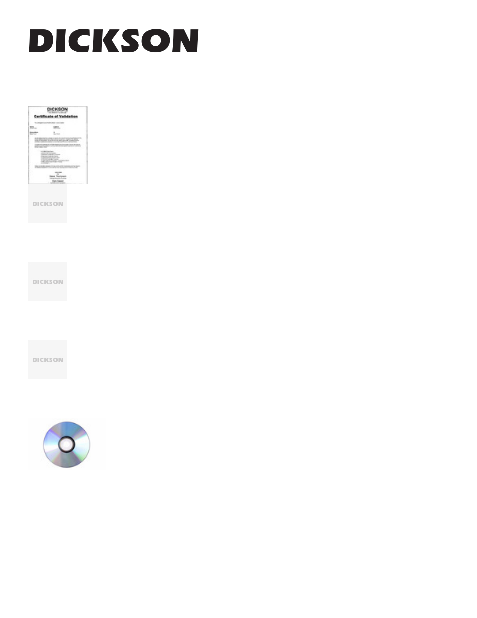 Es120, Accessories es120, Calibrations | Dickson ES120 User Manual | Page 2 / 2