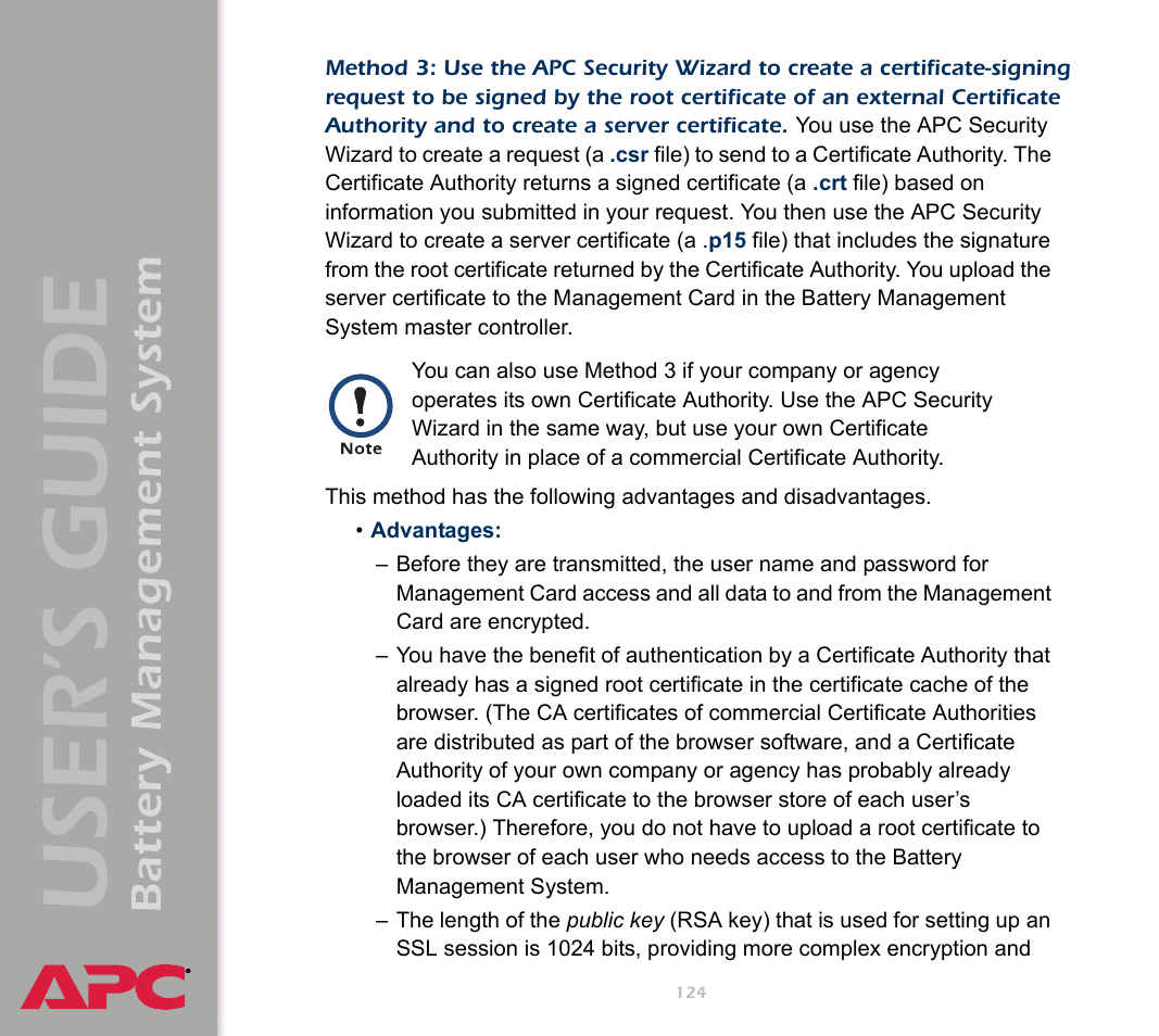 User’s guide, Battery management system | APC Battery Management System User Manual | Page 131 / 194