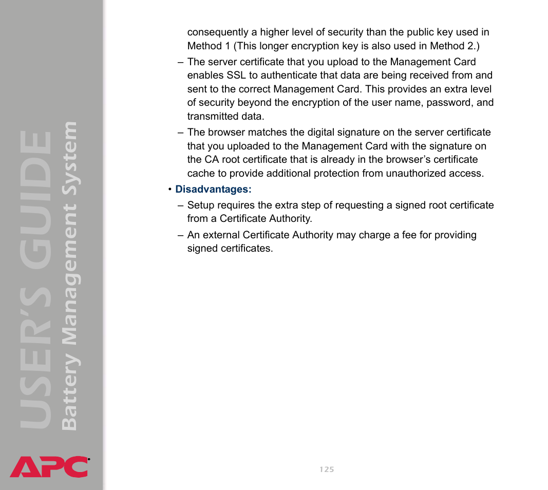 User’s guide, Battery management system | APC Battery Management System User Manual | Page 132 / 194