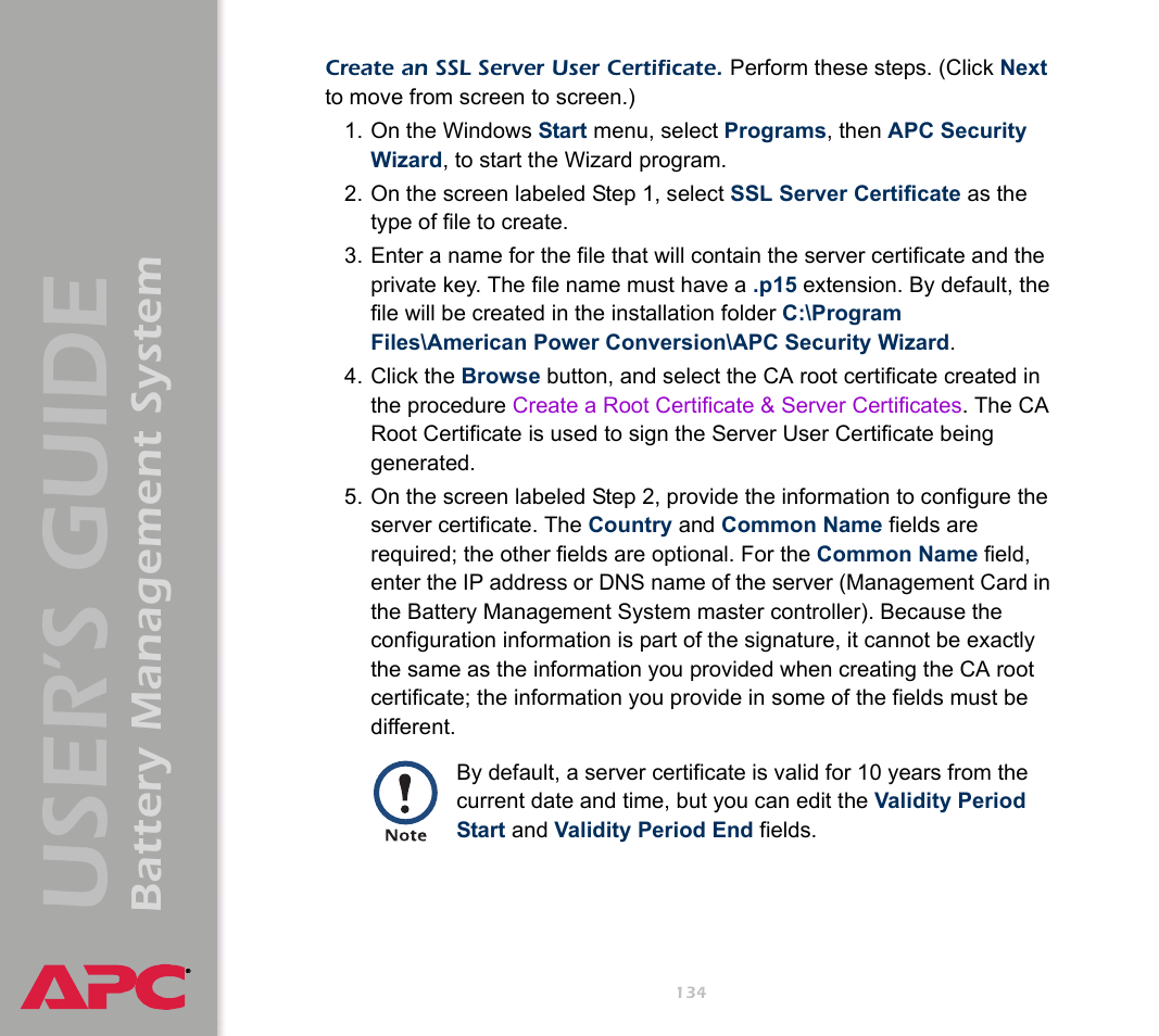 User’s guide, Battery management system | APC Battery Management System User Manual | Page 141 / 194
