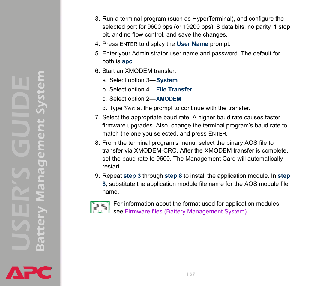 User’s guide, Battery management system | APC Battery Management System User Manual | Page 174 / 194