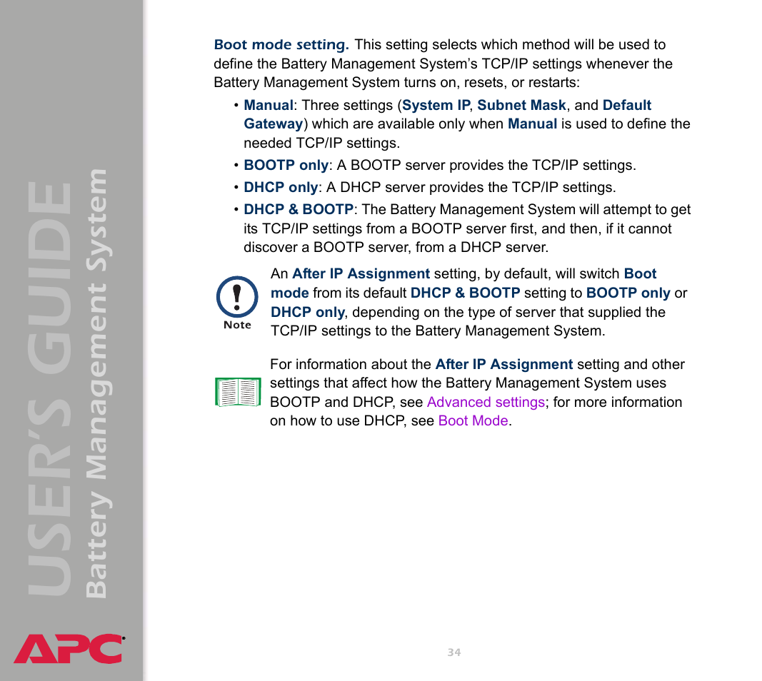 User’s guide, Battery management system | APC Battery Management System User Manual | Page 41 / 194