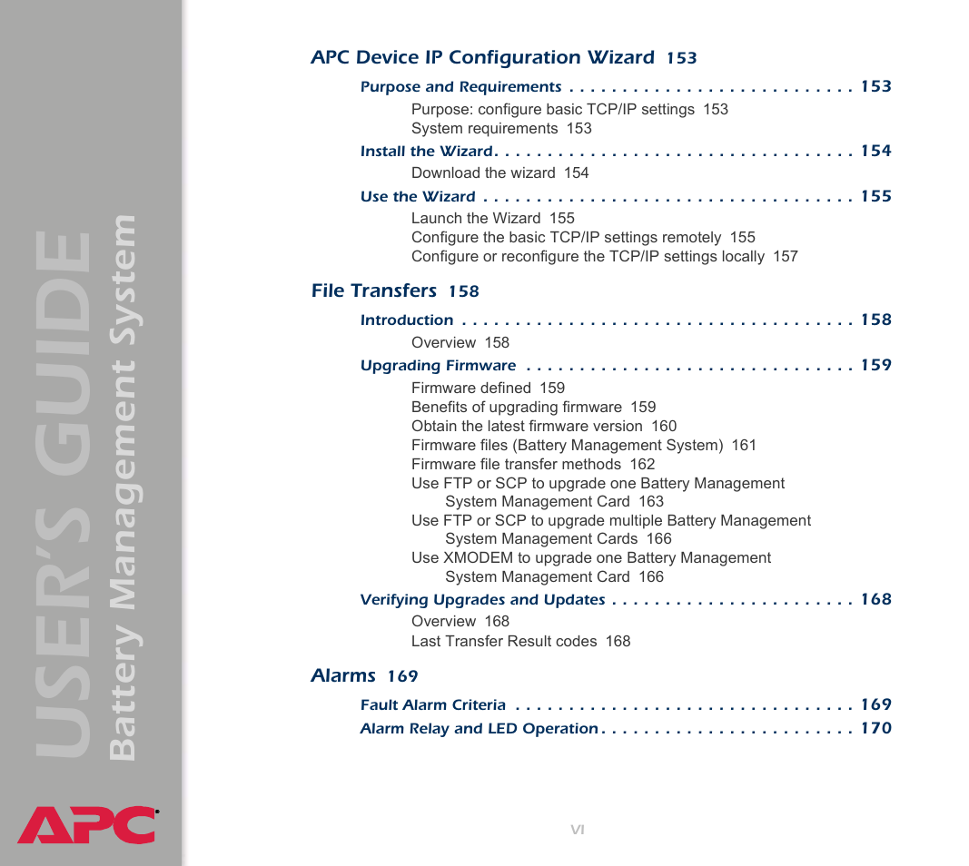 User’s guide, Battery management system | APC Battery Management System User Manual | Page 6 / 194