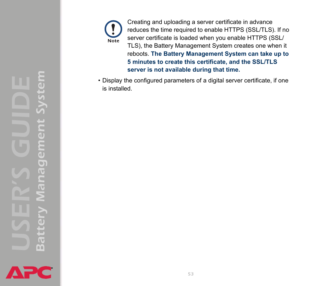User’s guide, Battery management system | APC Battery Management System User Manual | Page 60 / 194