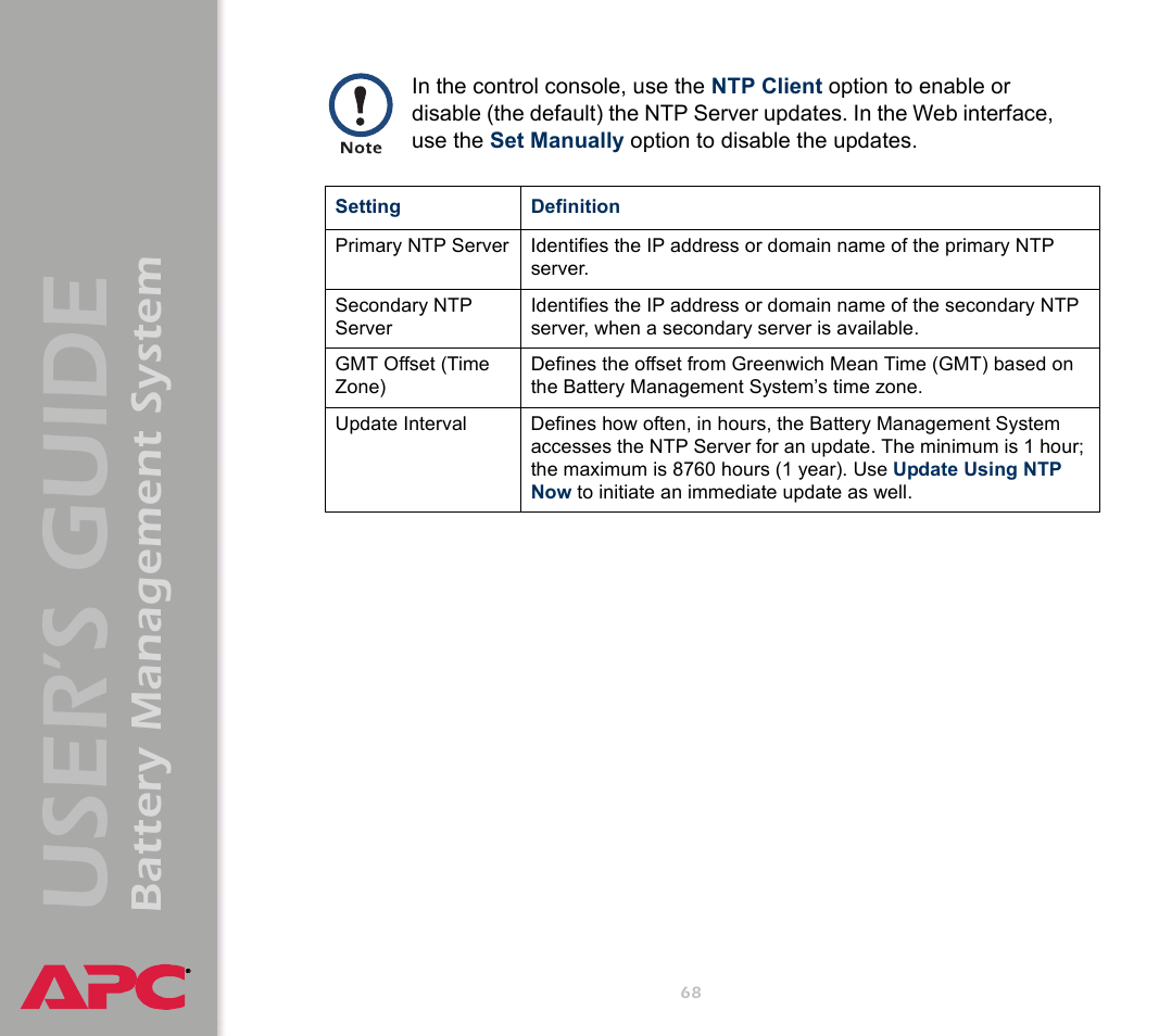 User’s guide, Battery management system | APC Battery Management System User Manual | Page 75 / 194