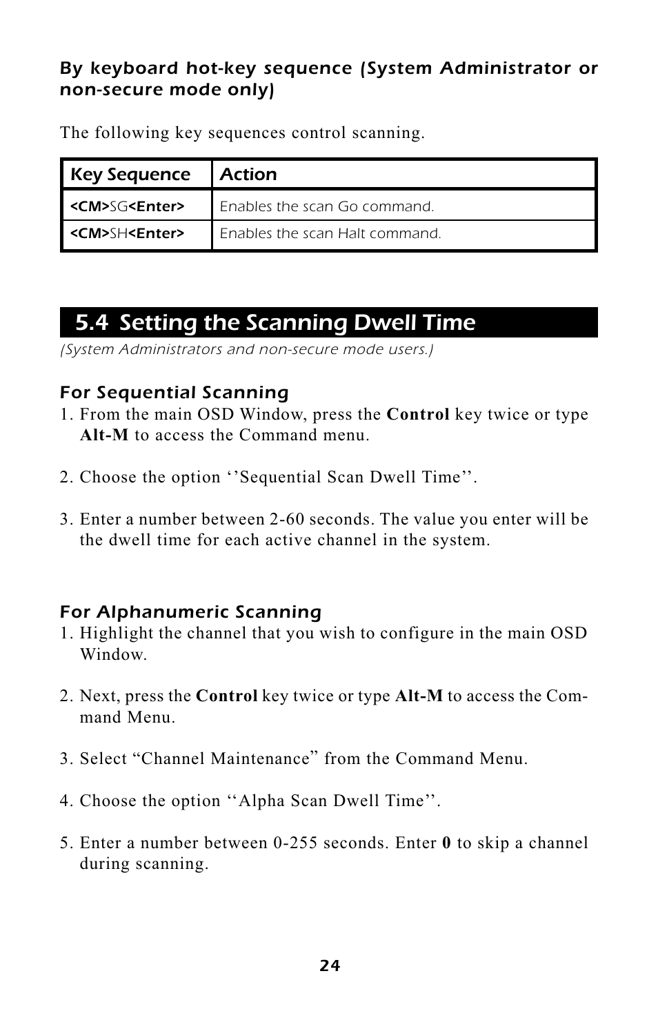 4 setting the scanning dwell time | APC AP9254 User Manual | Page 28 / 44